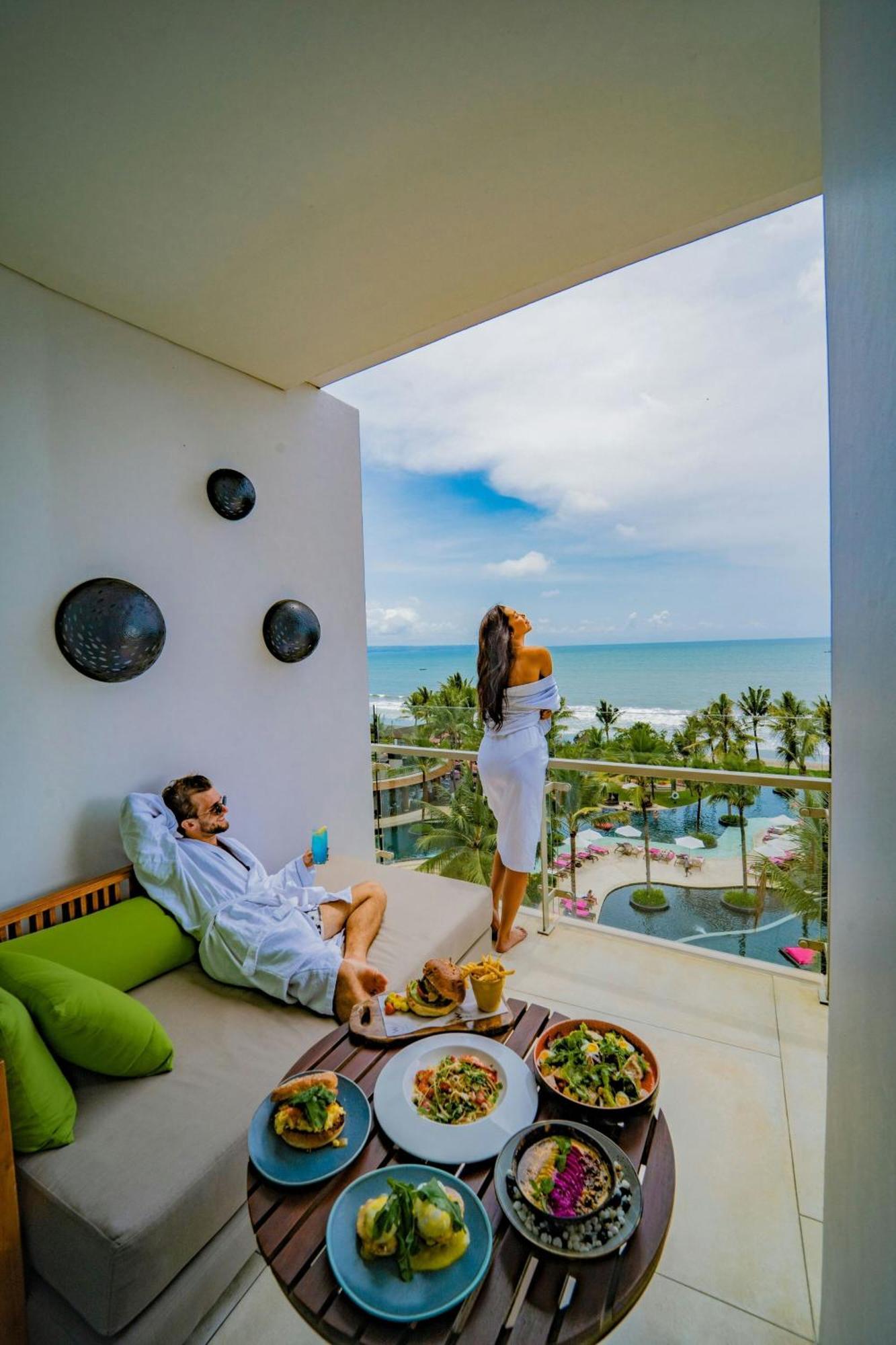 W Bali - Seminyak Hotel Exterior photo View from the balcony of a suite at the Hard Rock Hotel